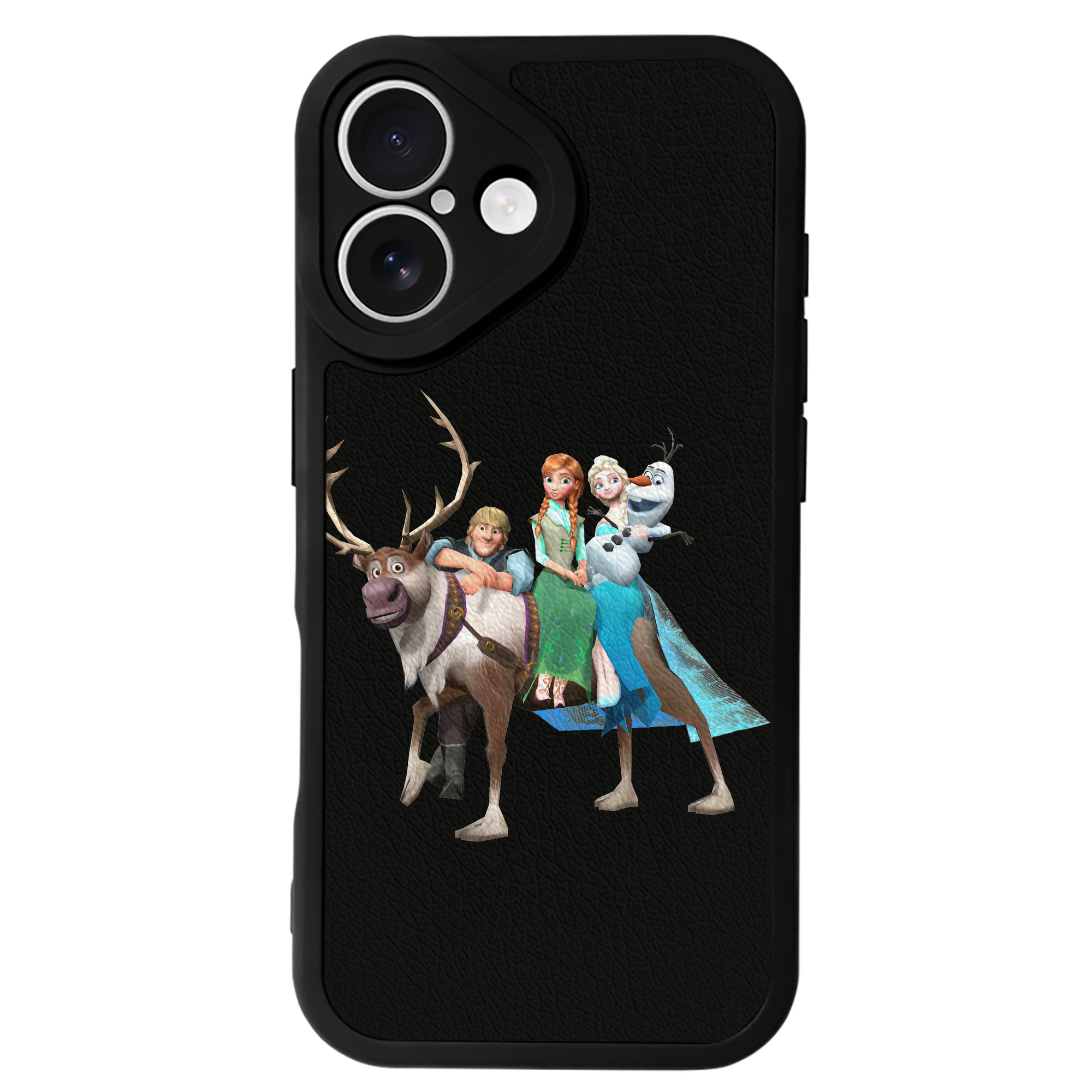 （画像用） アナと雪の女王 アンナ エルサ Frozen Anna Elsa 【iPhone 16シリーズ対応】シリコンスマホケース（レザー調） 材質：シリコン